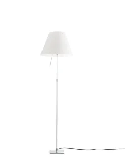 Costanza gulvlampe D13/D13tc, alu/ hvid