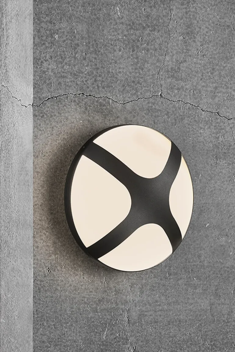 Cross 25 udendørs væglampe E27, sort