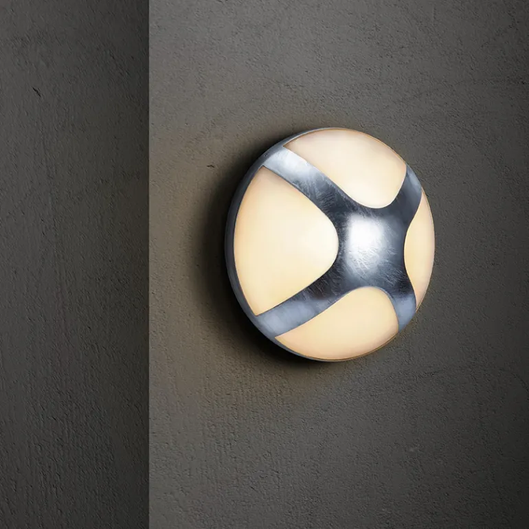 Cross 25 udendørs væglampe, galvaniseret stål