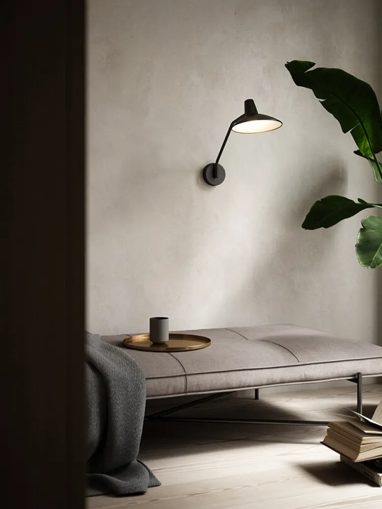 Darci væglampe, sort