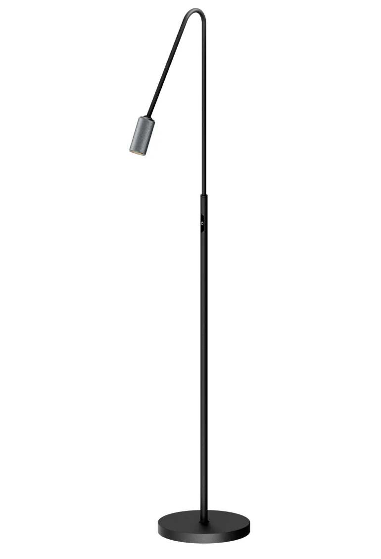 Decor F1 gulvlampe, sort/alu