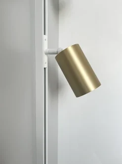 DESIGNLINE Tube Pro spot GU10, hvid/messing