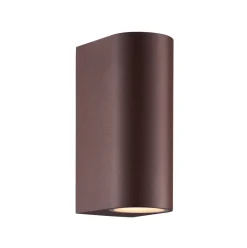 Dion double udendørs væglampe, rust