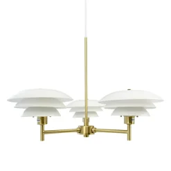 DL20 lysekrone, opal/messing