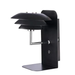 DL20 væglampe m/USB, sort