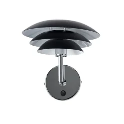 DL20 væglampe, sort/krom