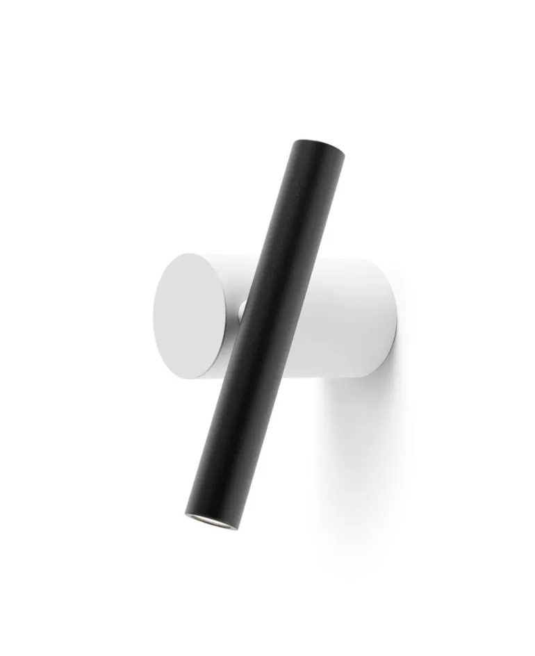 Doi væglampe / loftlampe, hvid/sort