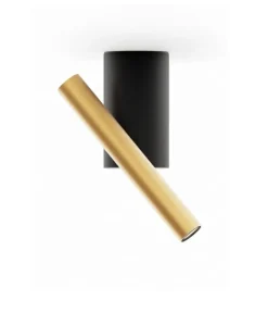 Doi væglampe / loftlampe, sort/messing