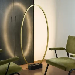 Ellisse gulvlampe, guld