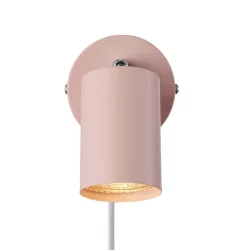 Explore væglampe, støvet rosa