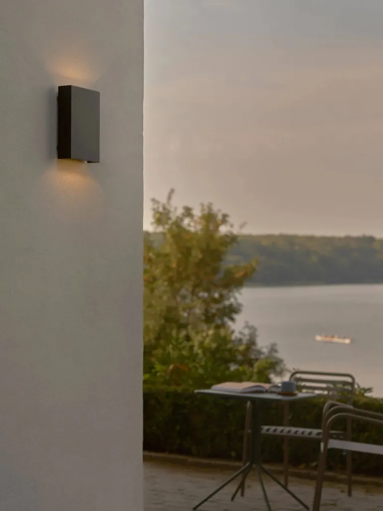 Fold 15 udendørs væglampe LED, seaside sort