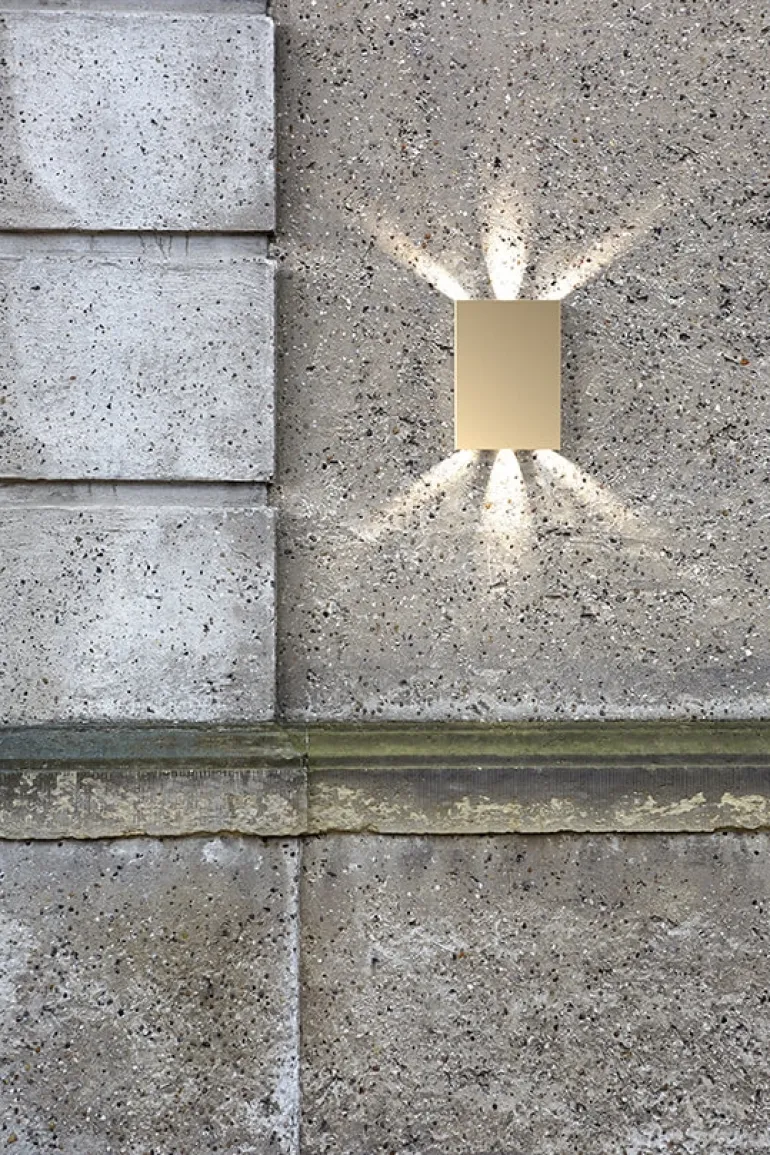 Fold 15 udendørs væglampe LED, messing