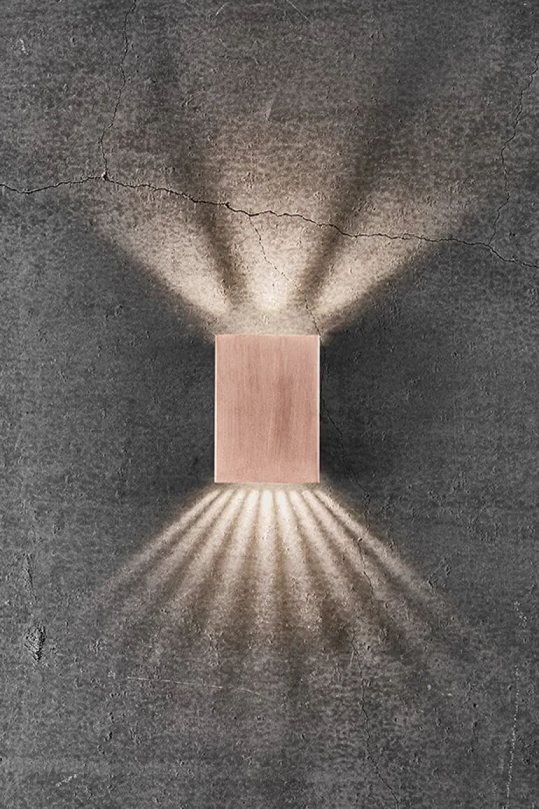 Fold 10 udendørs væglampe LED, kobber