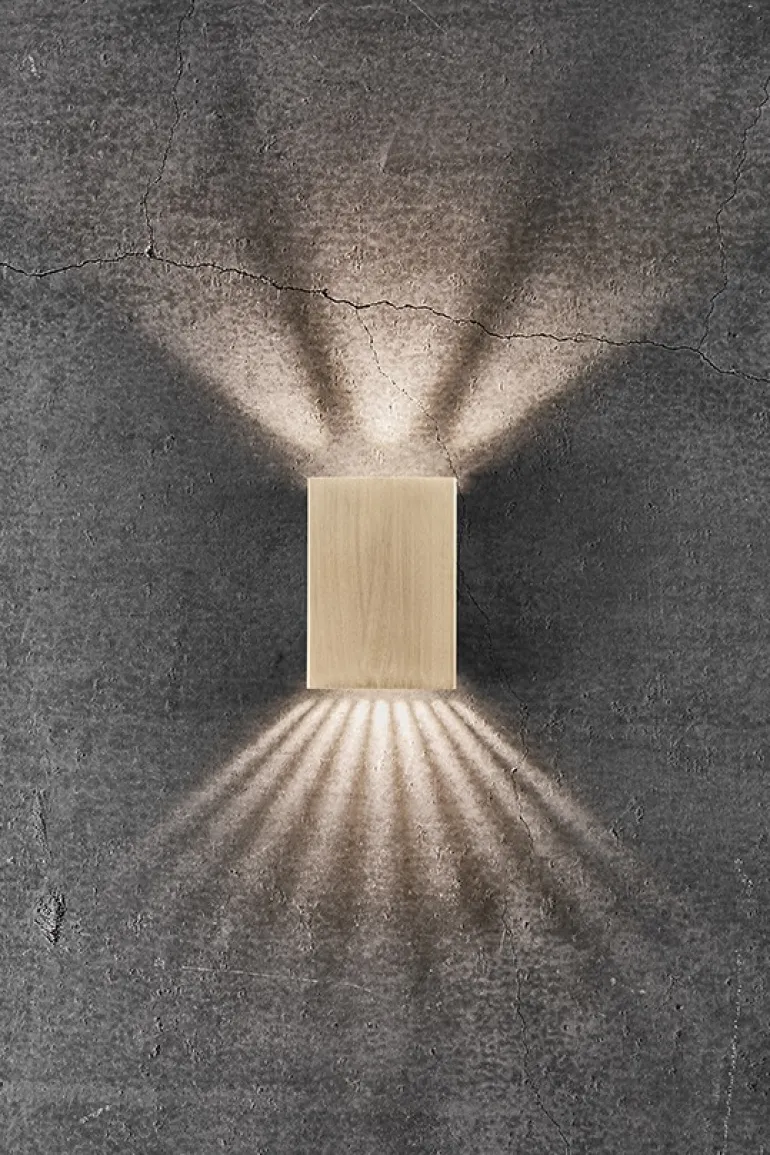 Fold 10 udendørs væglampe LED, messing