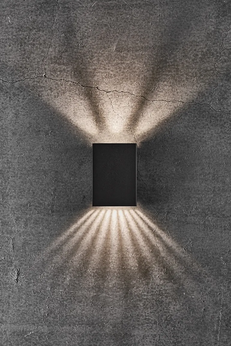 Fold 10 udendørs væglampe LED, sort