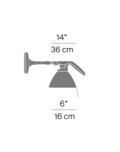 Fortebraccio Ø16 væglampe / loftlampe, sort