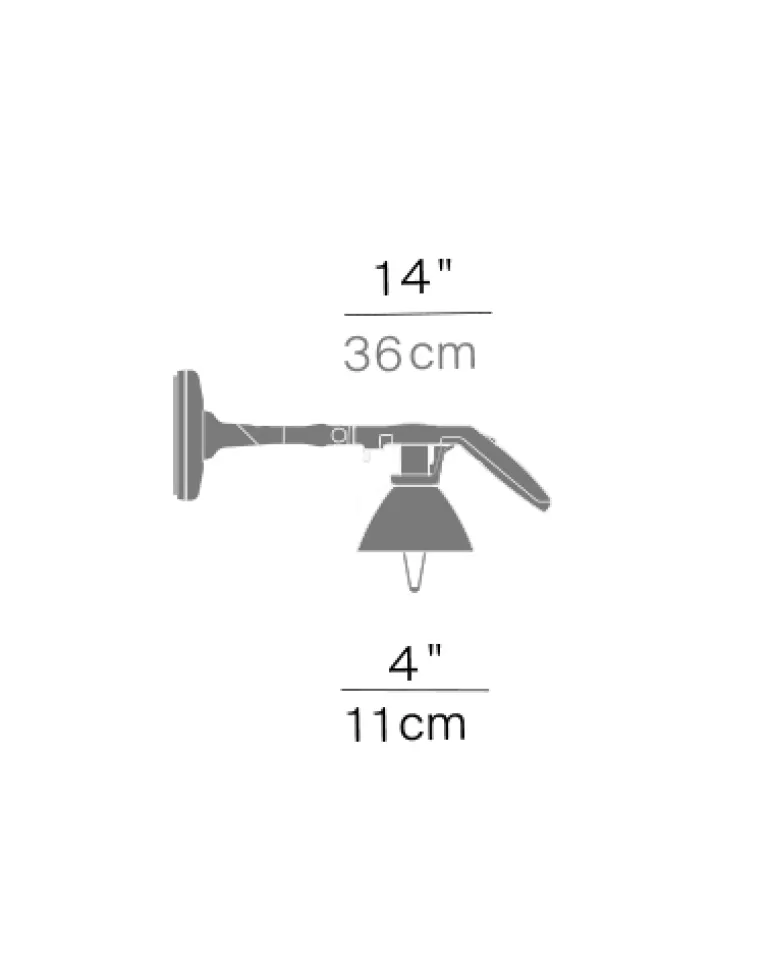 Fortebraccio Ø11 væglampe / loftlampe, metal