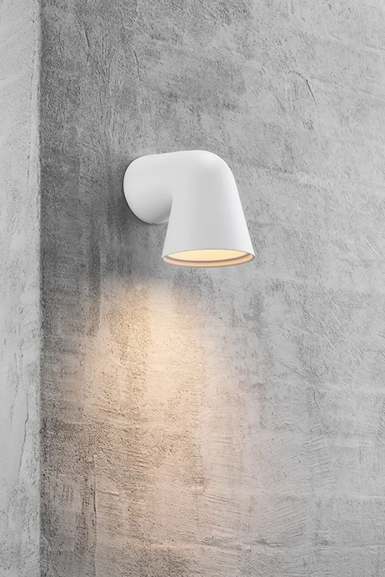 Front Single udendørs væglampe, hvid