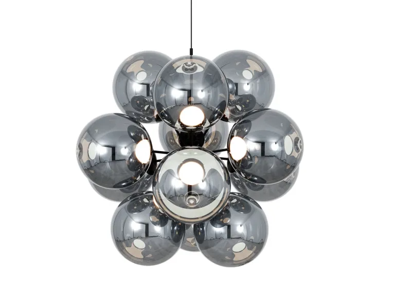 Globe Burst lysekrone, sølv