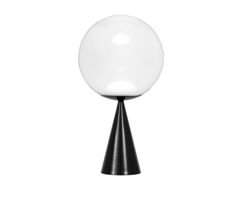 Globe Fat bordlampe, opal/sort