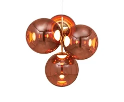 Globe lysekrone small, kobber