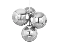 Globe lysekrone small, sølv