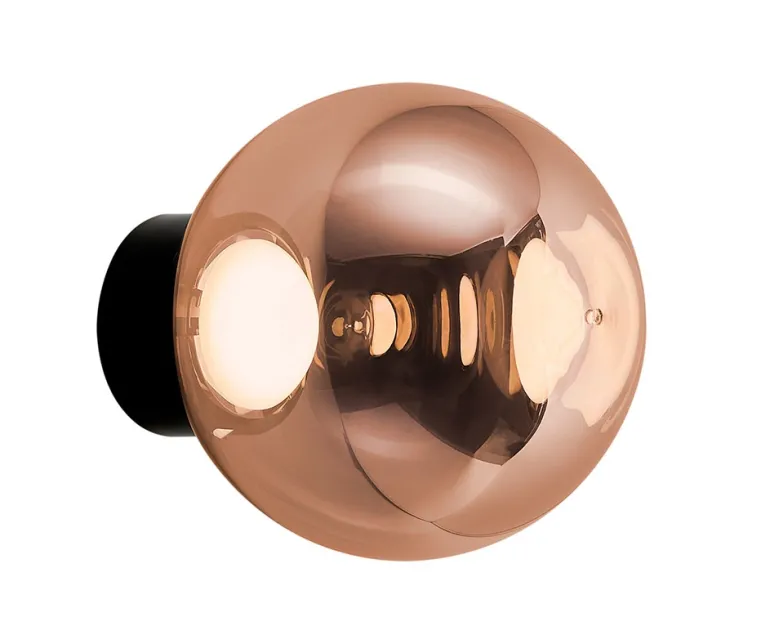 Globe Surface væglampe Ø25, kobber