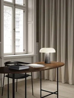 Glossy bordlampe grå