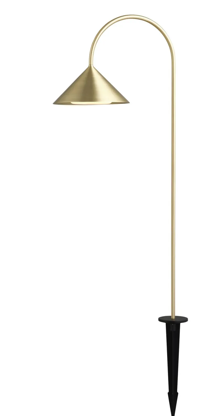 Grasp havelampe / batterilampe m/spyd, messing