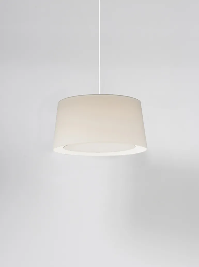 GT6 pendel Ø45, hvid m/hvidt ophæng