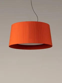 GT7 pendel Ø90, rød m/nikkel baldakin