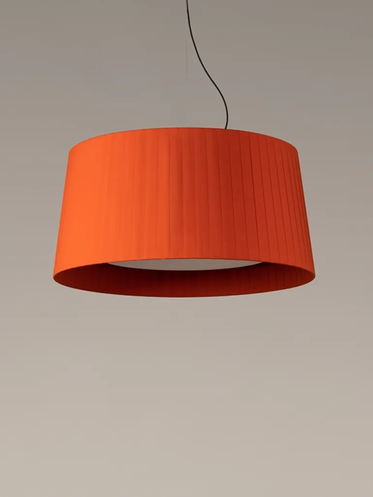 GT7 pendel Ø90, rød m/nikkel baldakin