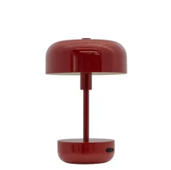 Haipot portable bordlampe/batterilampe, mørkerød