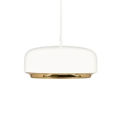 Hazel mini pendel, hvid/messing