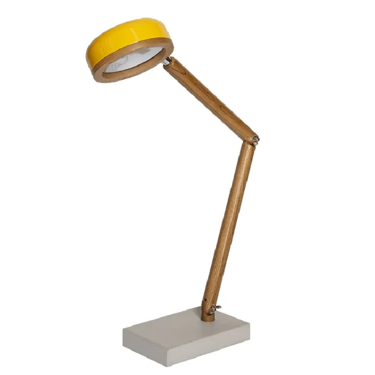 HIPP bordlampe, ask/beton - Copenhagen gul