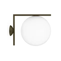 IC Light C/W2 udendørs væglampe/loftlampe, brun