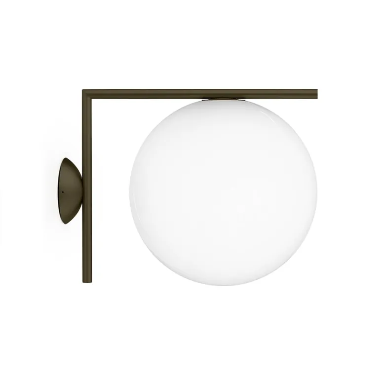 IC Light C/W2 udendørs væglampe/loftlampe, brun