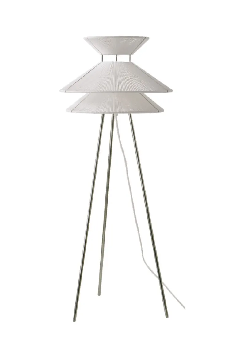 Kiku gulvlampe, hvid/stål