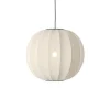 Knit-Wit Ø60 rund pendel, pearl hvid