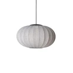 Knit-Wit Anniversary Ø57 oval pendel LED, glitter sølv