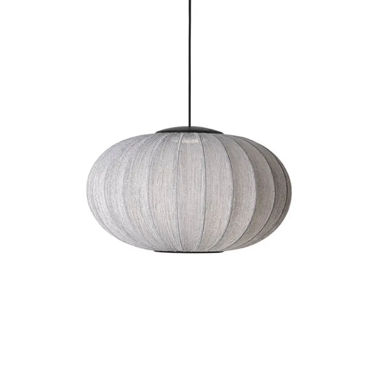 Knit-Wit Anniversary Ø57 oval pendel LED, glitter sølv