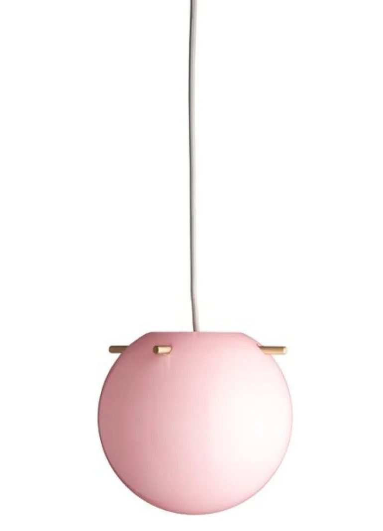 Koi pendel Ø25, rosa/messing