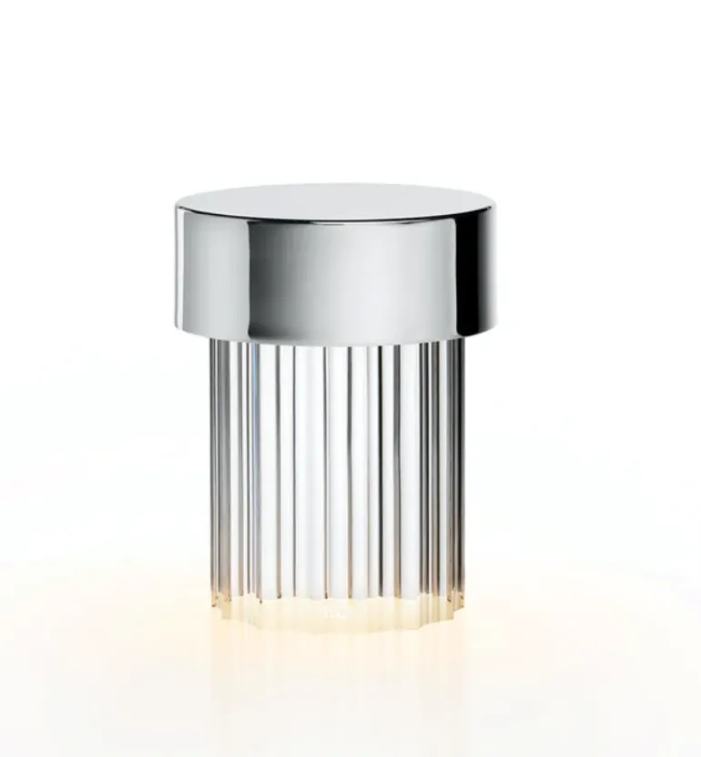 Last Order Bordlampe Riflet, rustfrit stål