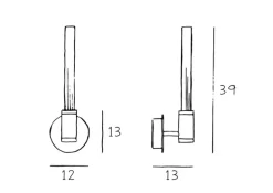 Liberty Single væglampe, sort