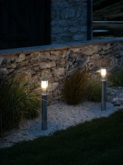 Linton udendørs havelampe, galvaniseret stål