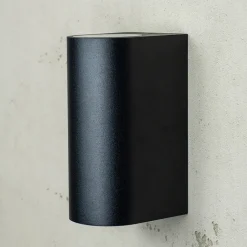 Læsø udendørs up/down væglampe, sort