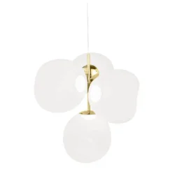 Melt lille lysekrone, opal/guld