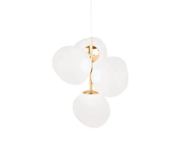 Melt mini lysekrone, opal/guld