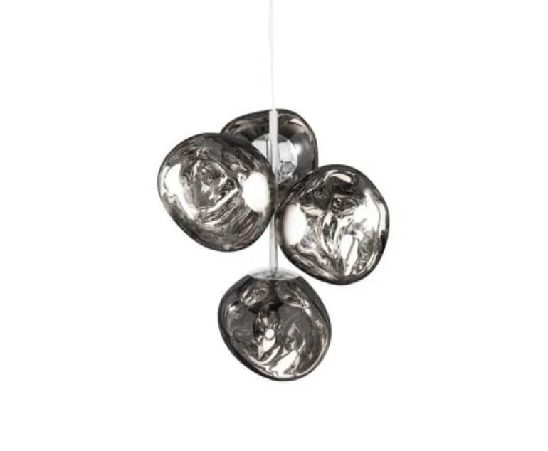 Melt mini lysekrone, sølv