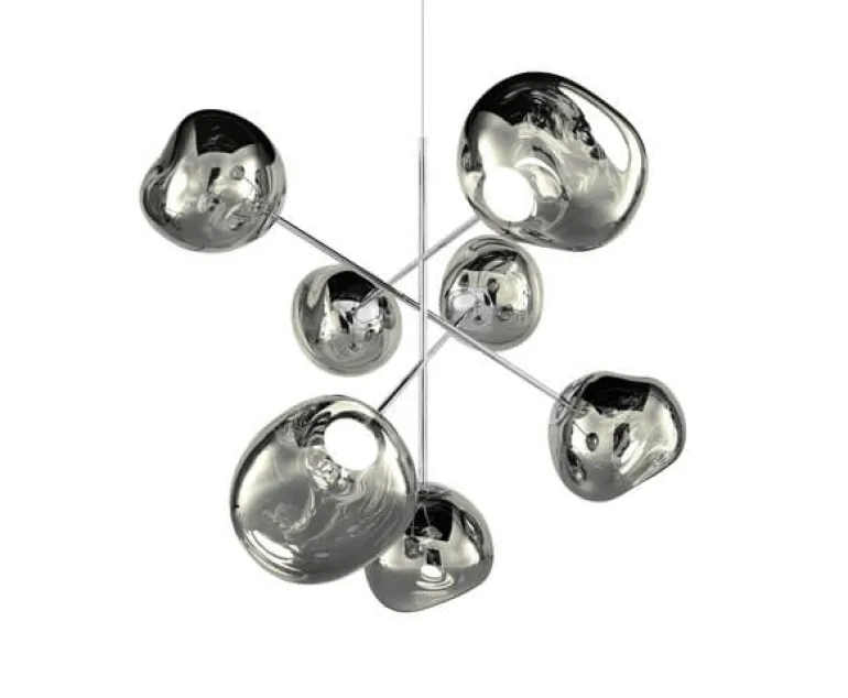 Melt stor lysekrone, sølv